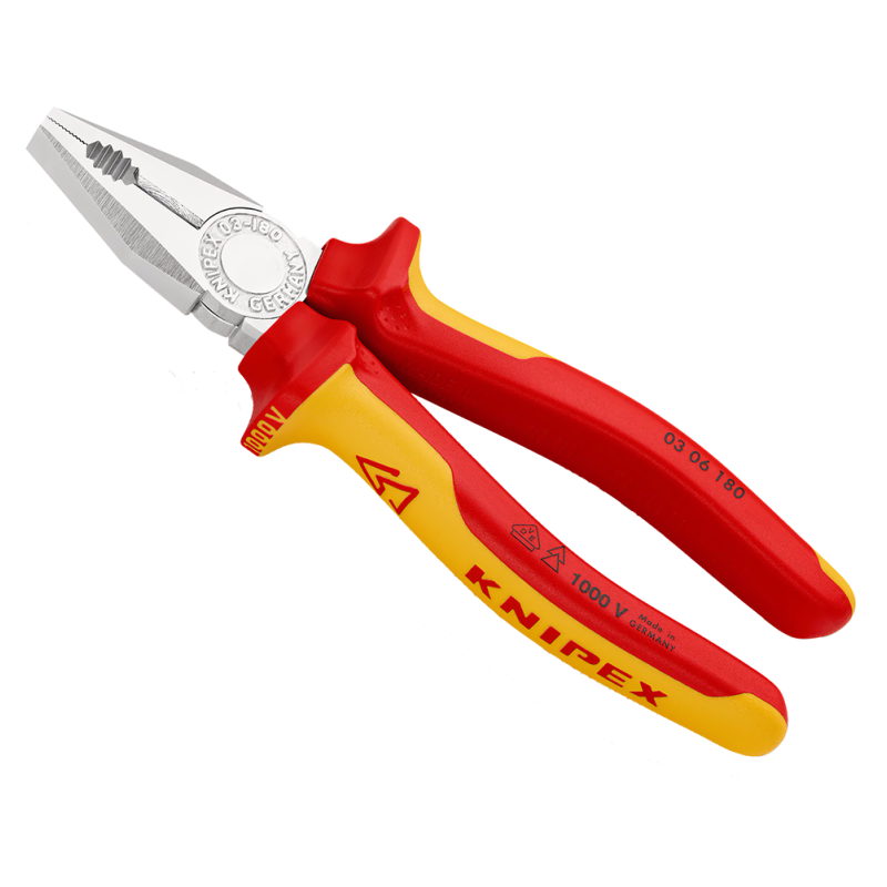 Pinza Electricista Universal 03 06 180 180mm 1000V Vde Knipex Pinza Electricista Universal 03 06 180 180mm 1000V Vde Knipex