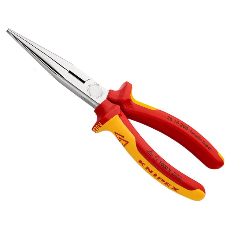 Pinza Punta Recta Montaje 26 16 200 200mm 1000V VDE Knipex Pinza Punta Recta Montaje 26 16 200 200mm 1000V VDE Knipex