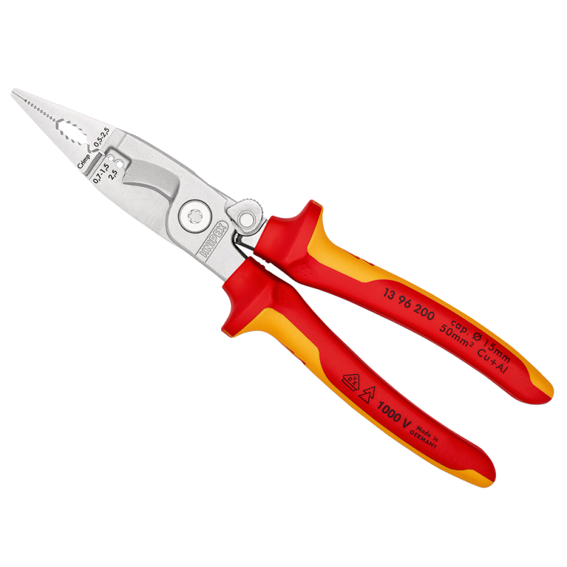 Alicate Multifuncion con Traba 13 96 200 1000V 200mm Knipex Alicate Multifuncion con Traba 13 96 200 1000V 200mm Knipex