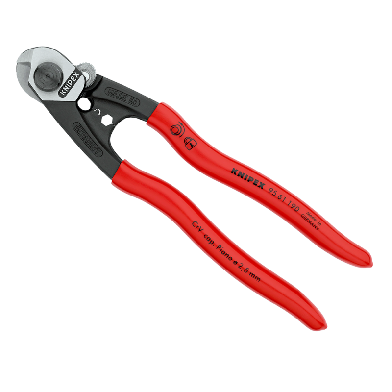 Alicate Cortacable Trenzado 95 61 190 Ø5mm, 190mm Knipex Alicate Cortacable Trenzado 95 61 190 Ø5mm, 190mm Knipex